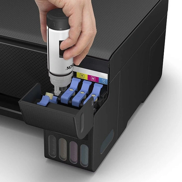 МФУ струйный цветной Epson EcoTank L3210 с СНПЧ, "3в1" принтер, сканер, копир, А4