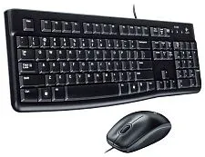 Комплект клавиатура проводная+мышь Logitech МК120 Corded Combo 920-002561 (черный)