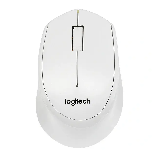 Мышь беспроводная Logitech M330 Silent Plus, 910-004926 (белая, желтая)