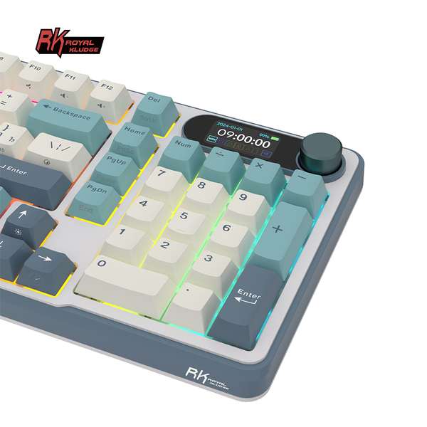 Клавиатура игровая Royal Kludge RK-S98 Brown switch (белая,серая)