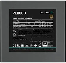 Блок питания Deepcool PL800D(ATX 3.1,800w,PWM 120mm fan,Active PFC+DC to DC, 80+Bronze) RET/Китай 