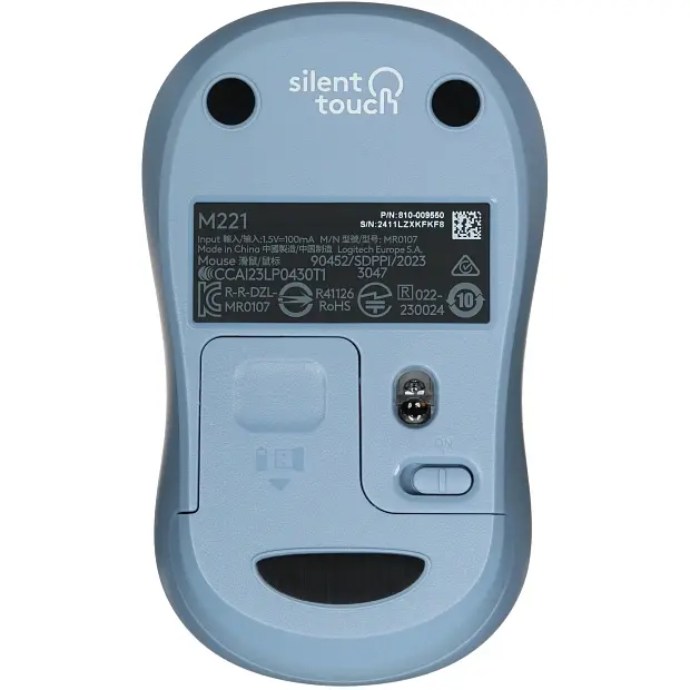 Мышь беспроводная Logitech M221 Silent (910-006111), синий