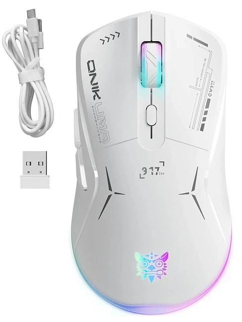 Мышь игровая беспроводная Onikuma CW917 (белая)