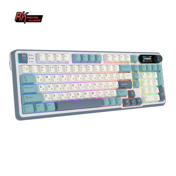 Клавиатура игровая Royal Kludge RK-S98 Brown switch (белая,серая)