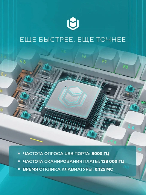 Клавиатура игровая проводная IO by Red Square Type 84 Magnetic g3ms Magnetite Ice io291 (белая)