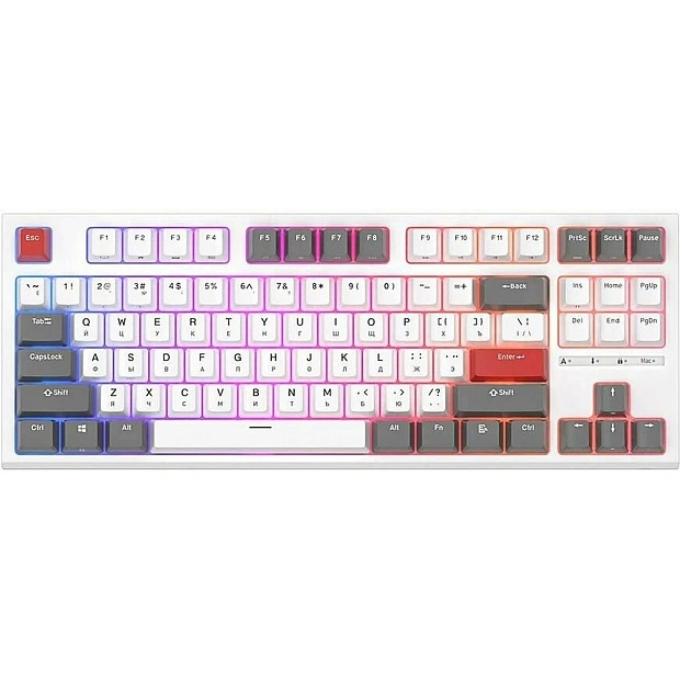Клавиатура игровая проводная Royal Kludge RK-R87 Blue switch (белая)