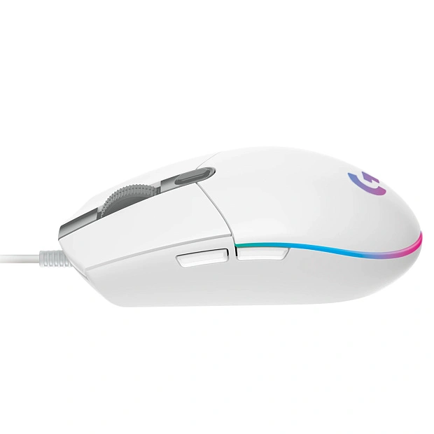 Мышь игровая проводная Logitech G102 Lightsync, 910-005809 (белая)