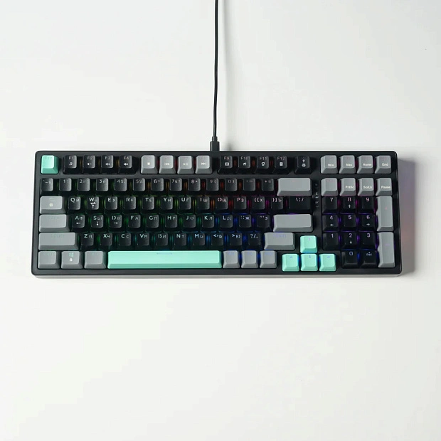 Клавиатура игровая JEGG ZA99 Black Grey GreenTNT Yellow (серая/зеленая)