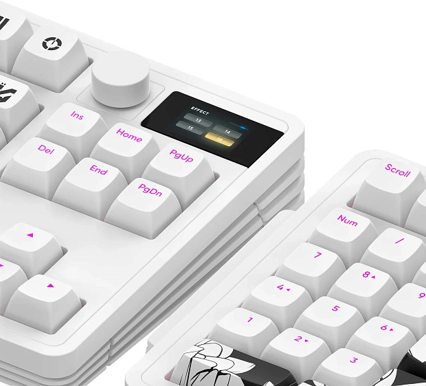Клавиатура игровая проводная Дарк Проджект KD87A+Numpad DP-KD-87A-000102-GMS g3ms Moonstone (белая)