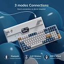 Клавиатура игровая Royal Kludge RK98 Brown switch (белая, синяя)