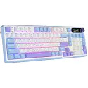 Клавиатура игровая Royal Kludge RK-S98 Cream switch (голубая/фиолетовая)