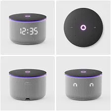 Умная колонка Яндекс Станция Мини 3 Про с часами, Алисой, YaGPT, Zigbee и Matter, YNDX-00059GRY, сер