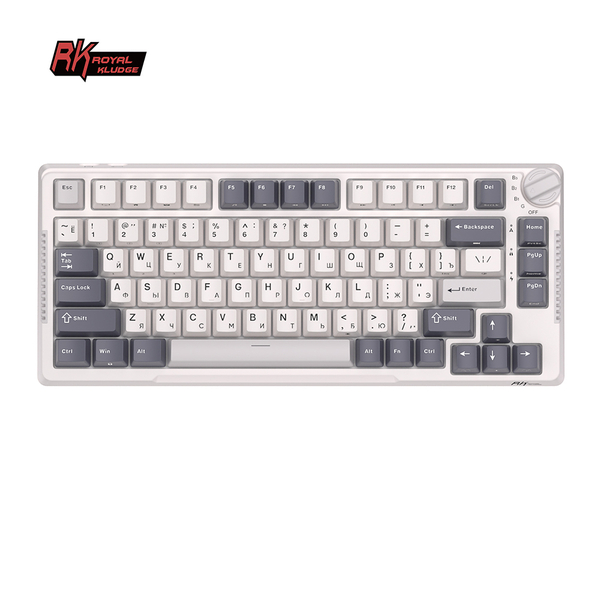 Клавиатура игровая Royal Kludge RK-H81 White Night Cyan switch(белая)