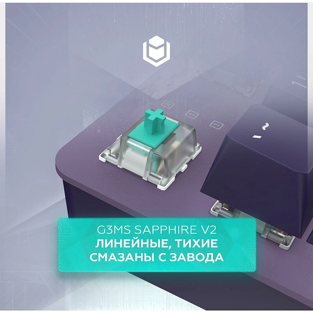 Клавиатура игровая проводная IO by Red Square Typex v2 g3ms Sapphire io215 (фиолетовая)