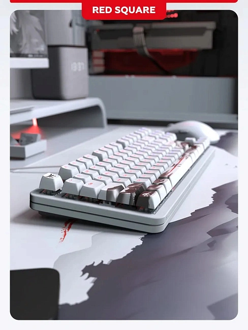 Клавиатура игровая беспроводная Red Square Alumix TKL Satori g3ms Jade RSQ-20055 (белая)