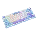Клавиатура игровая проводная Royal Kludge R75 Silver switch (белая, сиреневая)