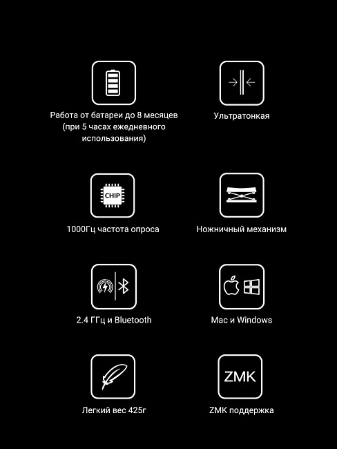 Клавиатура беспроводная ультратонкая Keychron В1 Pro B1P-K1-RU (серый космос)