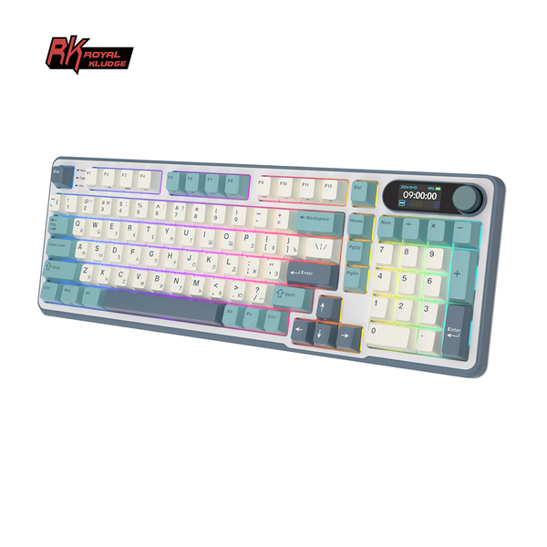 Клавиатура игровая Royal Kludge RK-S98 Brown switch (белая,серая)