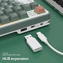 Клавиатура игровая Royal Kludge RK-S98 Chartreuse switch (белая,зеленая)