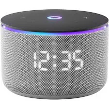 Умная колонка Яндекс Станция Мини 3 Про с часами, Алисой, YaGPT, Zigbee и Matter, YNDX-00059GRY, сер