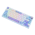 Клавиатура игровая проводная Royal Kludge R75 Silver switch (белая, сиреневая)