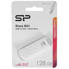 USB флеш-накопитель 128GB Silicon-Power USB3.2 Gen1,Blaze B32, White