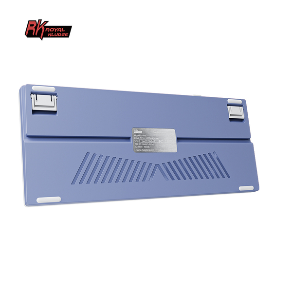 Клавиатура игровая Royal Kludge RK M87 Cream switch (белая,синяя)