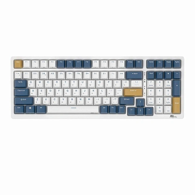 Клавиатура игровая Royal Kludge RK98 Brown switch (белая, синяя)