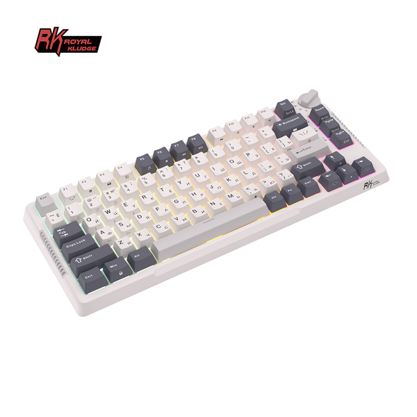 Клавиатура игровая Royal Kludge RK-H81 White Night Cyan switch(белая)