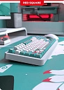 Клавиатура игровая проводная Red Square Alumix TKL Classic Kitsune g3ms Aquamarine RSQ-20052 (белая)