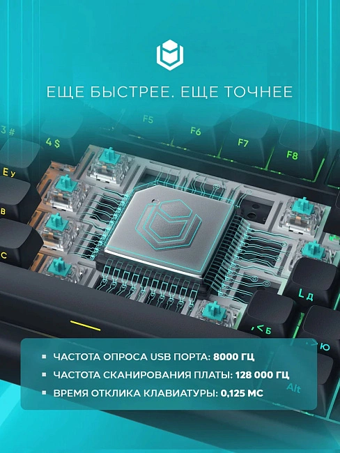 Клавиатура игровая проводная IO by Red Square Type 84 Magnetic g3ms Magnetite Ice io292 (черная)