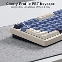 Клавиатура игровая Royal Kludge RK S85 Horizon Beige switch (белая,синяя)