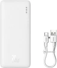 Внешний аккумулятор Baseus Airpow PPQD090002 Fast Charge Power Bank 10000mAh 20W White (With Cable U