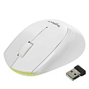 Мышь беспроводная Logitech M330 Silent Plus, 910-004926 (белая, желтая)