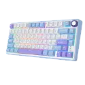 Клавиатура игровая проводная Royal Kludge R75 Silver switch (белая, сиреневая)