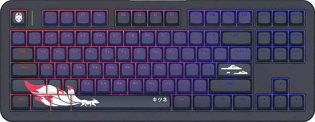 Клавиатура игровая проводная Red Square Alumix TKL Classic Kitsune g3ms Aquamarine RSQ-20051(черная)