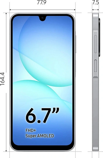 Смартфон Samsung Galaxy A17 4G 8GB/256GB, серый