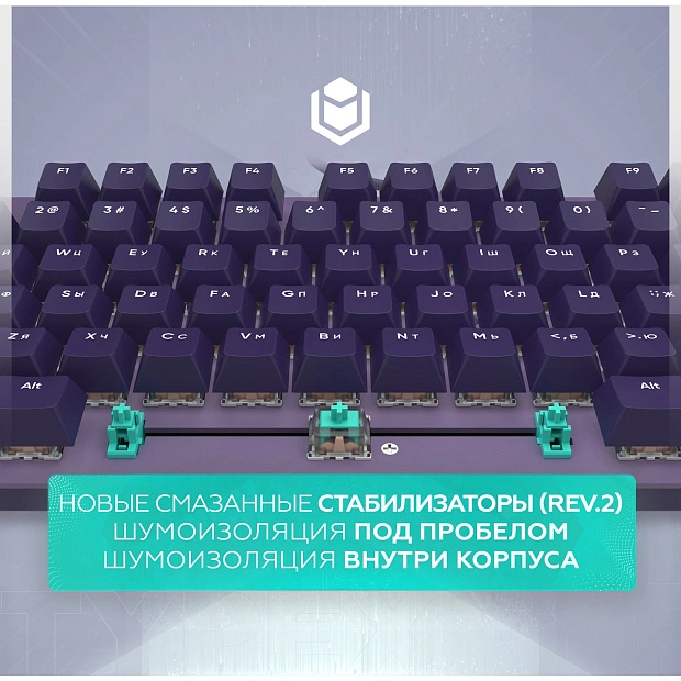 Клавиатура игровая проводная IO by Red Square Typex v2 g3ms Sapphire io215 (фиолетовая)