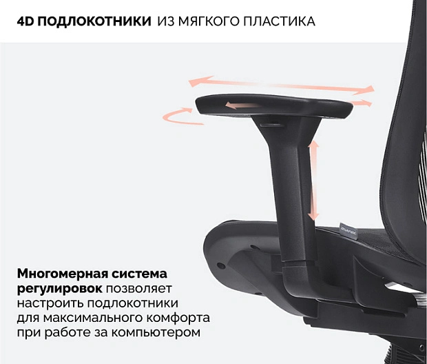 Кресло офисное поворотное Sparx FX-19 IT Black
