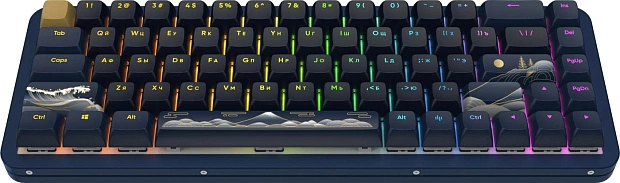 Клавиатура игровая проводная Red Square Alumix 68 Yotei + коврик g3ms Magnetite RSQ-20060 (синяя)