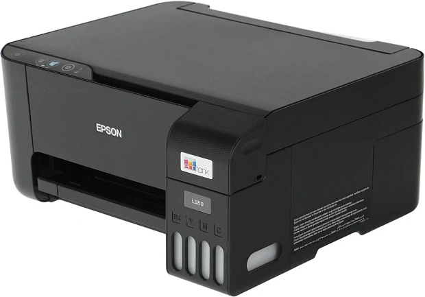 МФУ струйный цветной Epson EcoTank L3210 с СНПЧ, "3в1" принтер, сканер, копир, А4