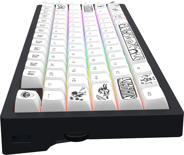 Клавиатура игровая проводная Дарк Проджект KD83A  DP-KD-83A-100100-GMN g3ms Magnetite (черно-белая)