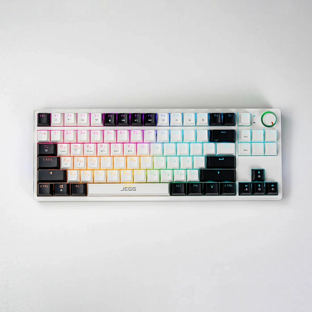 Клавиатура игровая JEGG ZA87 Pro White,black,orange, TNT Yellow (белая)