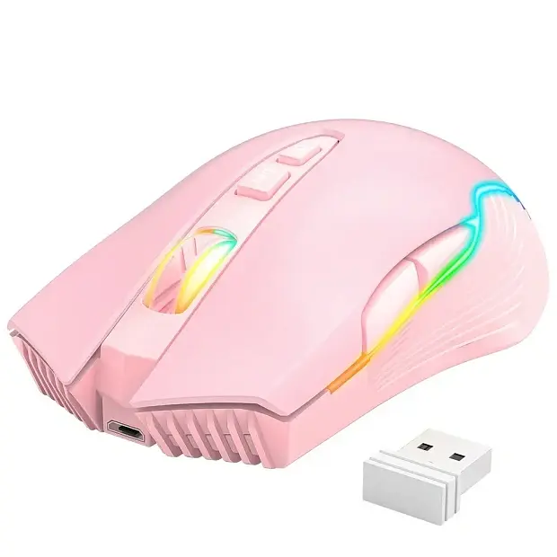 Мышь игровая проводная/беспроводная Onikuma CW905 P (розовая)